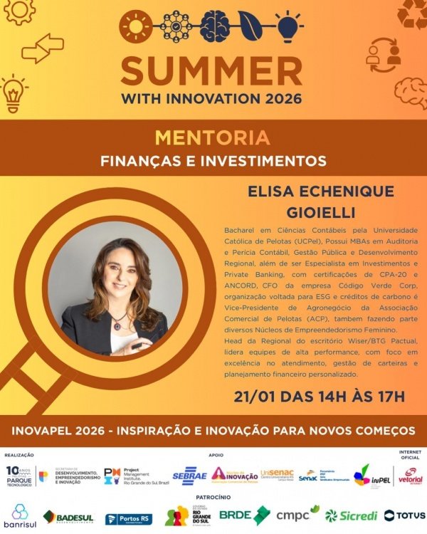 Imagem do evento Mentoria: Finanças e Investimentos - Summer With Innovation 2026