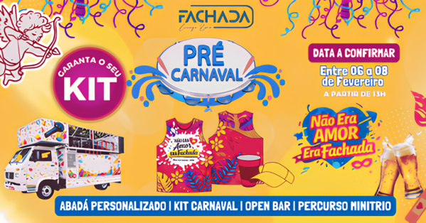 Imagem do evento PRÉ CARNAVAL - BLOCO NÃO ERA AMOR, ERA FACHADA
