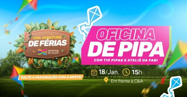 Imagem do evento OFICINA DE PIPA - 15H