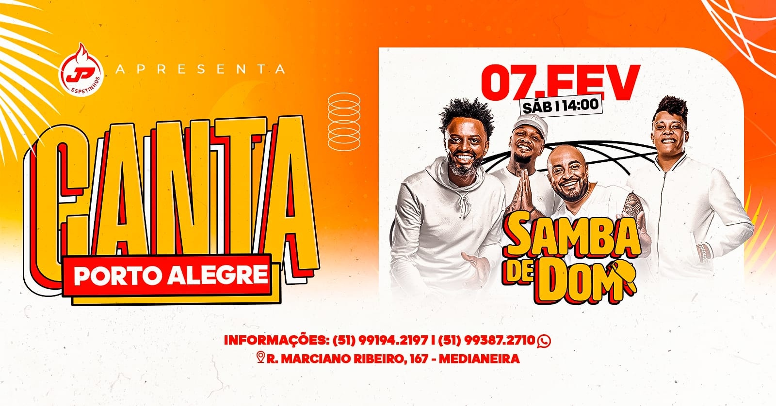 ESPETINHO JP APRESENTA SAMBA DE DOM - Porto Alegre, RS