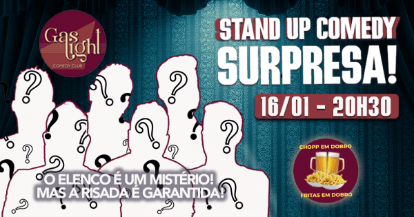 Imagem do evento STAND UP COMEDY SURPRESA! / STAND UP COMEDY EM CURITIBA  