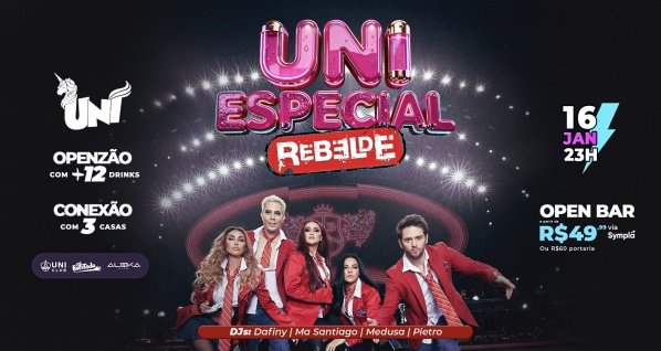 Imagem do evento Uni Especial RBD  Open Bar 50$ 