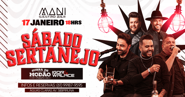 Imagem do evento SÁBADO COM SURRA DE MODÃO - MANI GASTROBAR