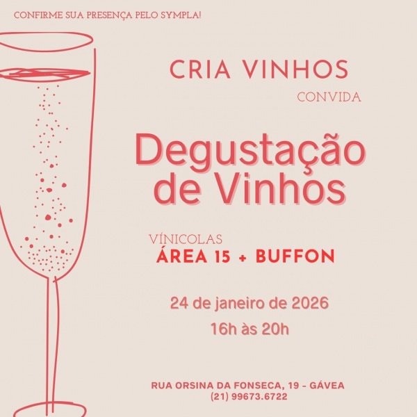 Imagem do evento Degustação de Vinhos - Cria Vinhos