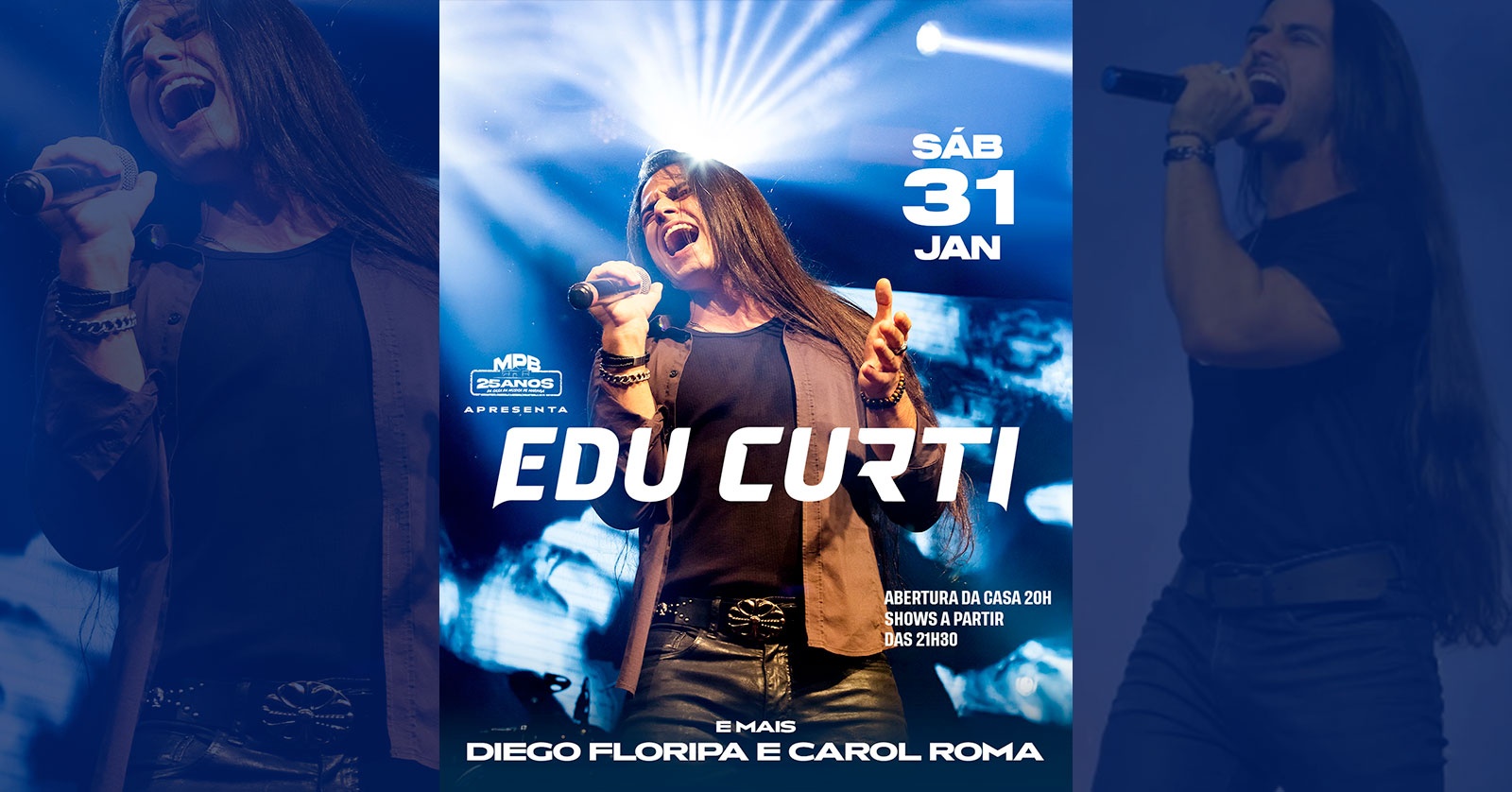 Image for the event: Edu Curti - (anos 80s, classicos e atualidades) + Diego Floripa ( abertura voz e violao)