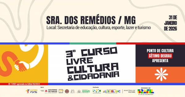 Imagem do evento 3º Curso Livre Cultura & Cidadania | Senhora dos Remédios - MG