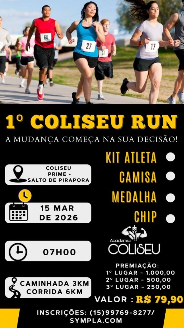 Imagem do evento 1º COLISEU RUN - SALTO DE PIRAPORA SP
