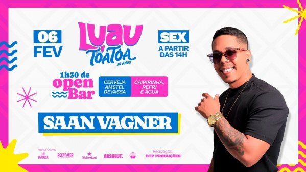 Imagem do evento LUAU TÔA TÔA - 06/02/2026 - SEXTA-FEIRA