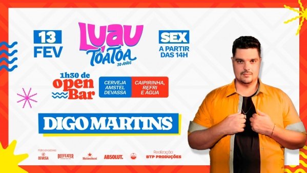 Imagem do evento LUAU TÔA TÔA - 13/02/2026 - SEXTA-FEIRA