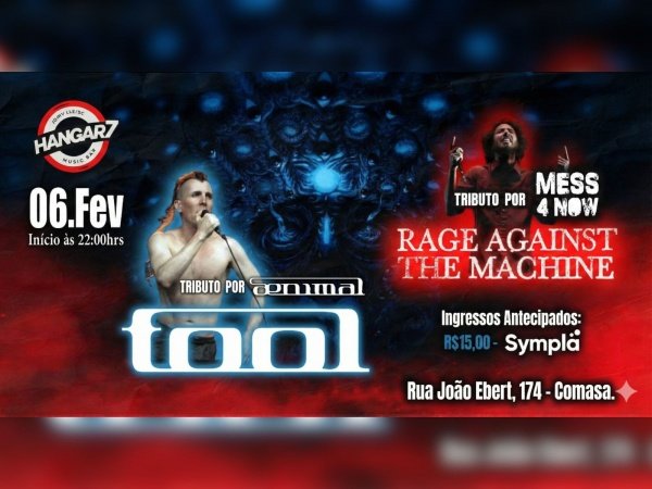 Imagem do evento Ænimal - Tool Cover + Mess4now - Tributo ao RATM