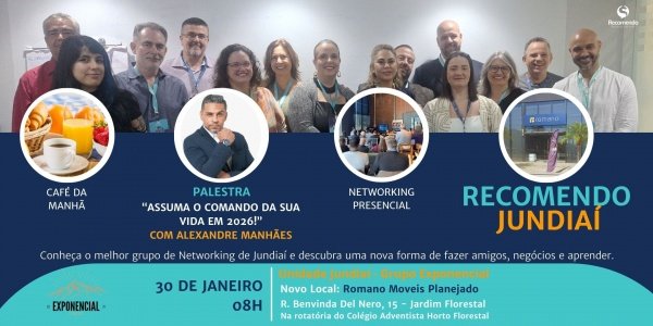 Imagem do evento Grupo Recomendo Jundiaí - O melhor Café da manhã entre amigos. Networking é aqui.