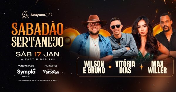 Imagem do evento Encontro Sertanejo - Wilson e Bruno + Vitória Dias + Max Wiiler