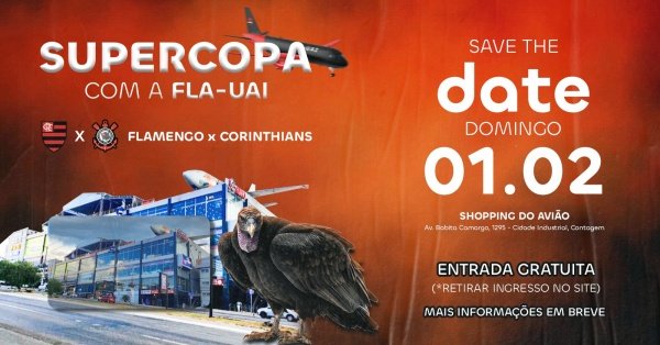 Imagem do evento FINAL DA SUPERCOPA - FLAMENGO E CORINTHIANS | 01/02