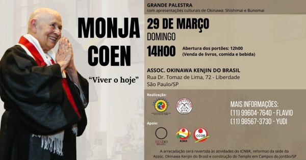 Imagem do evento VIVER O HOJE: Grande palestra da MONJA COEN na Liberdade - São Paulo/SP