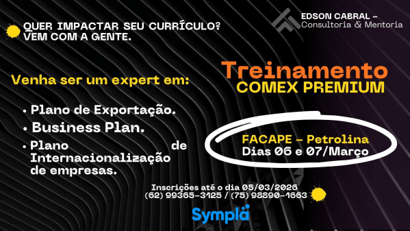 Imagem do evento TREINAMENTO EM COMÉRCIO EXTERIOR - COMEX PREMIUM