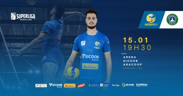 Imagem do evento Super Liga Masculina B - Araguari Vôlei EVA x Brasília Vôlei