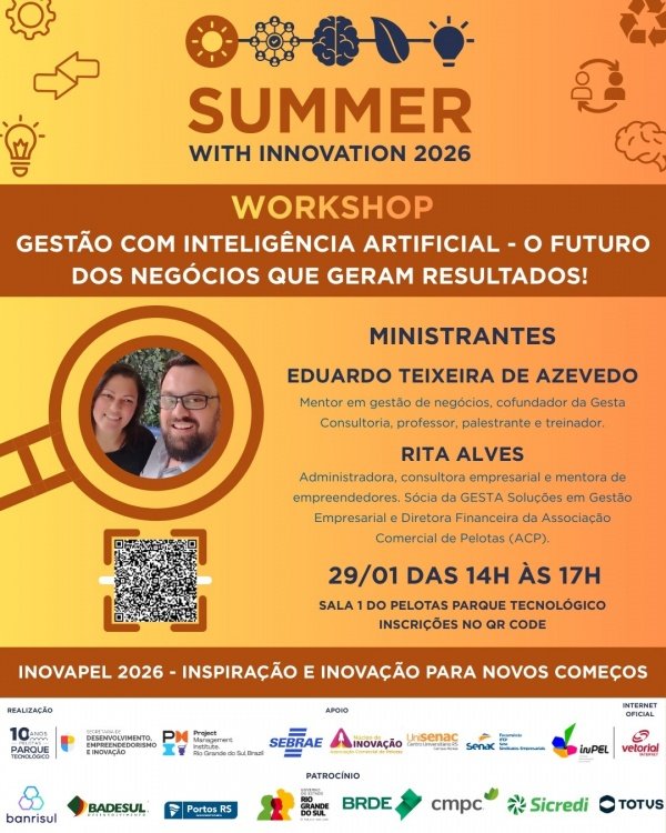 Imagem do evento Workshop: Gestão com Inteligência Artificial - O futuro dos negócios que geram resultados!