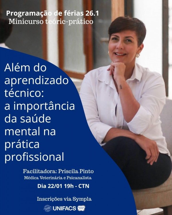 Imagem do evento Palestra: Além do aprendizado prático - a importância da saude mental na prática profissional