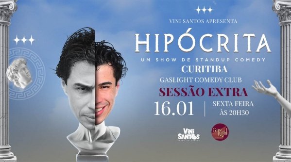 Imagem do evento HIPÓCRITA com VINI SANTOS (SESSÃO EXTRA) / STAND UP COMEDY em CURITIBA