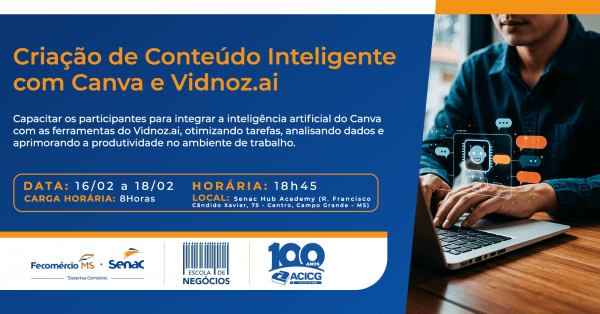 Imagem do evento Criação de Conteúdo Inteligente com Canva e Vidnoz.ai