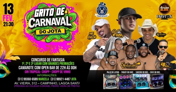 Imagem do evento Grito de Carnaval do jota 