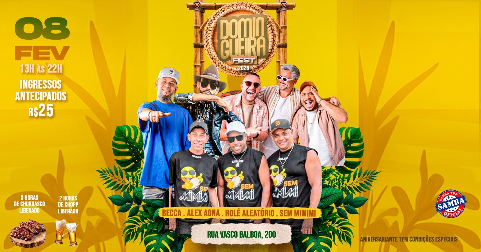 Domingueira festa 2026 - Belo Horizonte, MG