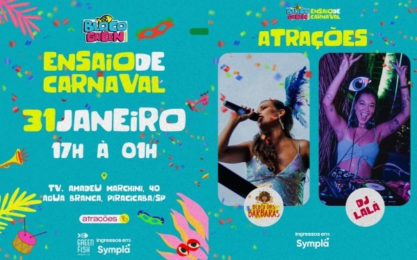 Imagem do evento ENSAIO DE CARNAVAL - GREEN FISH FÁBRICA