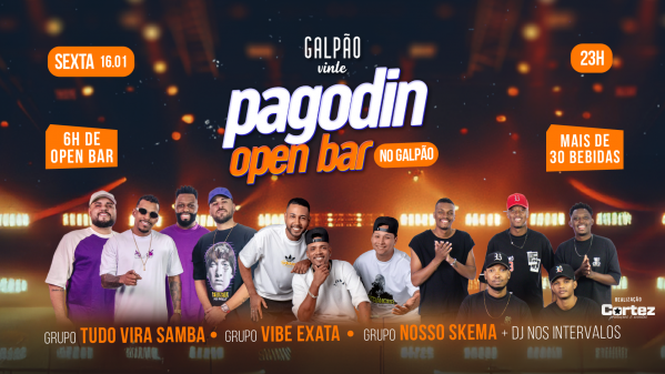 Imagem do evento PAGODIN OPEN BAR no Galpão 20