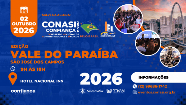 Imagem do evento CONASI CONFIANÇA Vale do Paraíba 2026 - Congresso Nacional de Administradoras e Síndicos