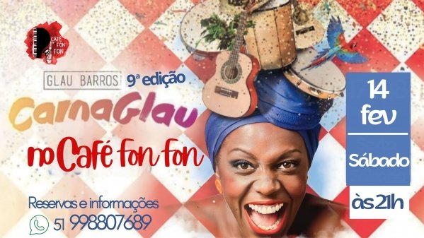 Imagem do evento CarnaGlau - 9ª Edição, dia 14 de fevereiro de 2026