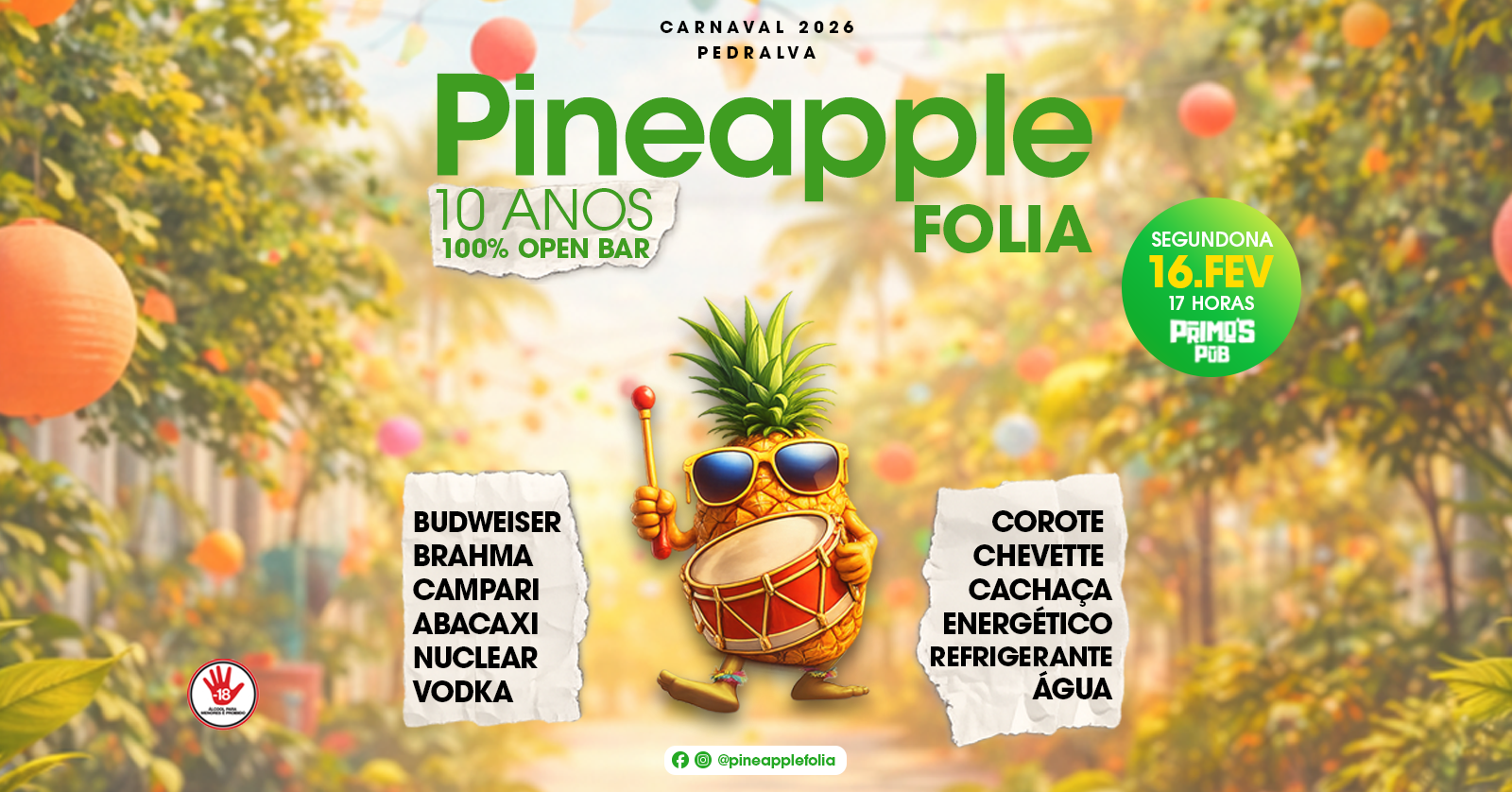 Pineapple Folia - 10 ANOS - Pedralva, MG