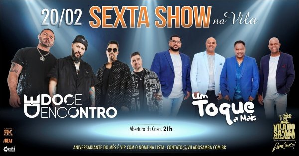 Imagem do evento DOCE ENCONTRO E UM TOQUE A MAIS NA VILA DO SAMBA