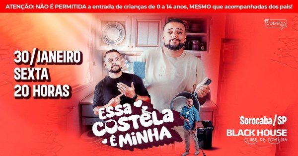 Imagem do evento PAULO ZAMPARO EM SOROCABA - ESSA COSTELA É MINHA - STAND UP PARA CASAIS