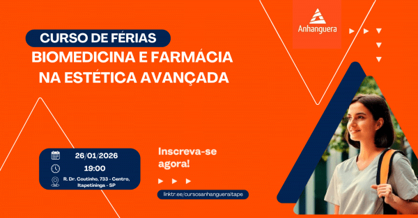 Imagem do evento CURSO DE FÉRIAS - BIOMEDICINA E FARMÁCIA NA ESTÉTICA AVANÇADA