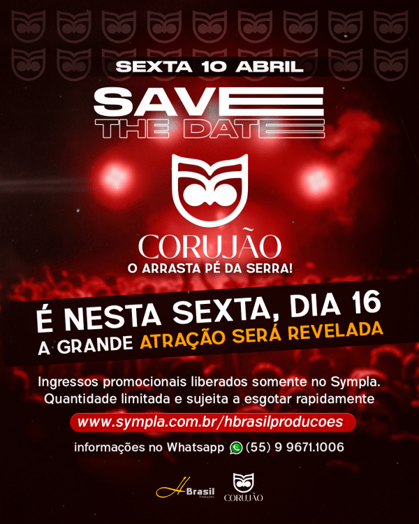 Imagem do evento Baile no Corujão o "Arrasta pé da Serra" dia 10 de abril
