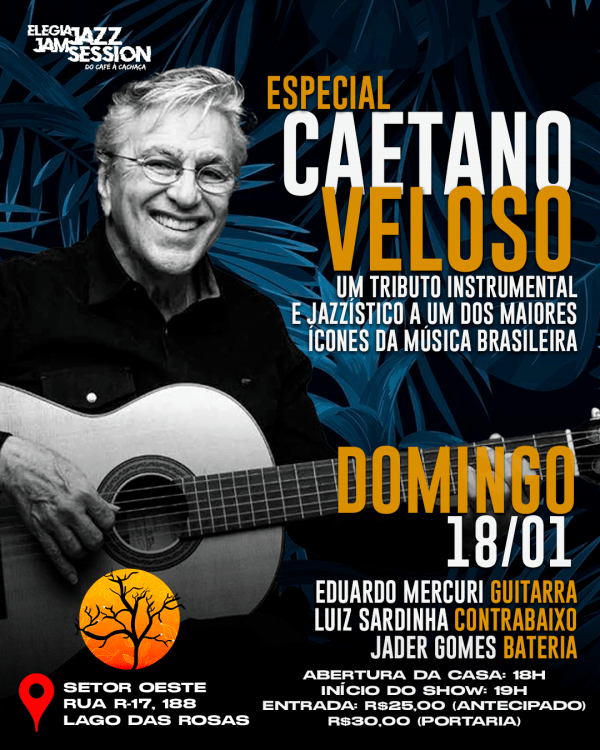 Imagem do evento Tributo a Caetano - Elegia Café - 18/01