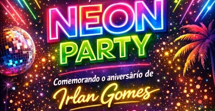 Neon Party. B-Day Irlan Gomes - Recife, PE