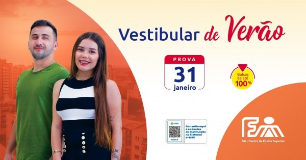 Imagem do evento Vestibular de Verão 2026 FAI