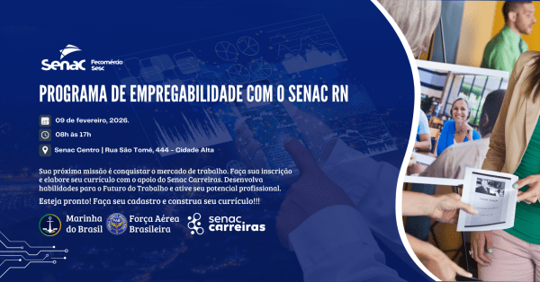Imagem do evento Programa de Empregabilidade com o Senac RN