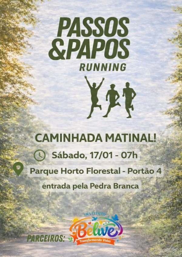 Imagem do evento P&P running e Instituto Belive