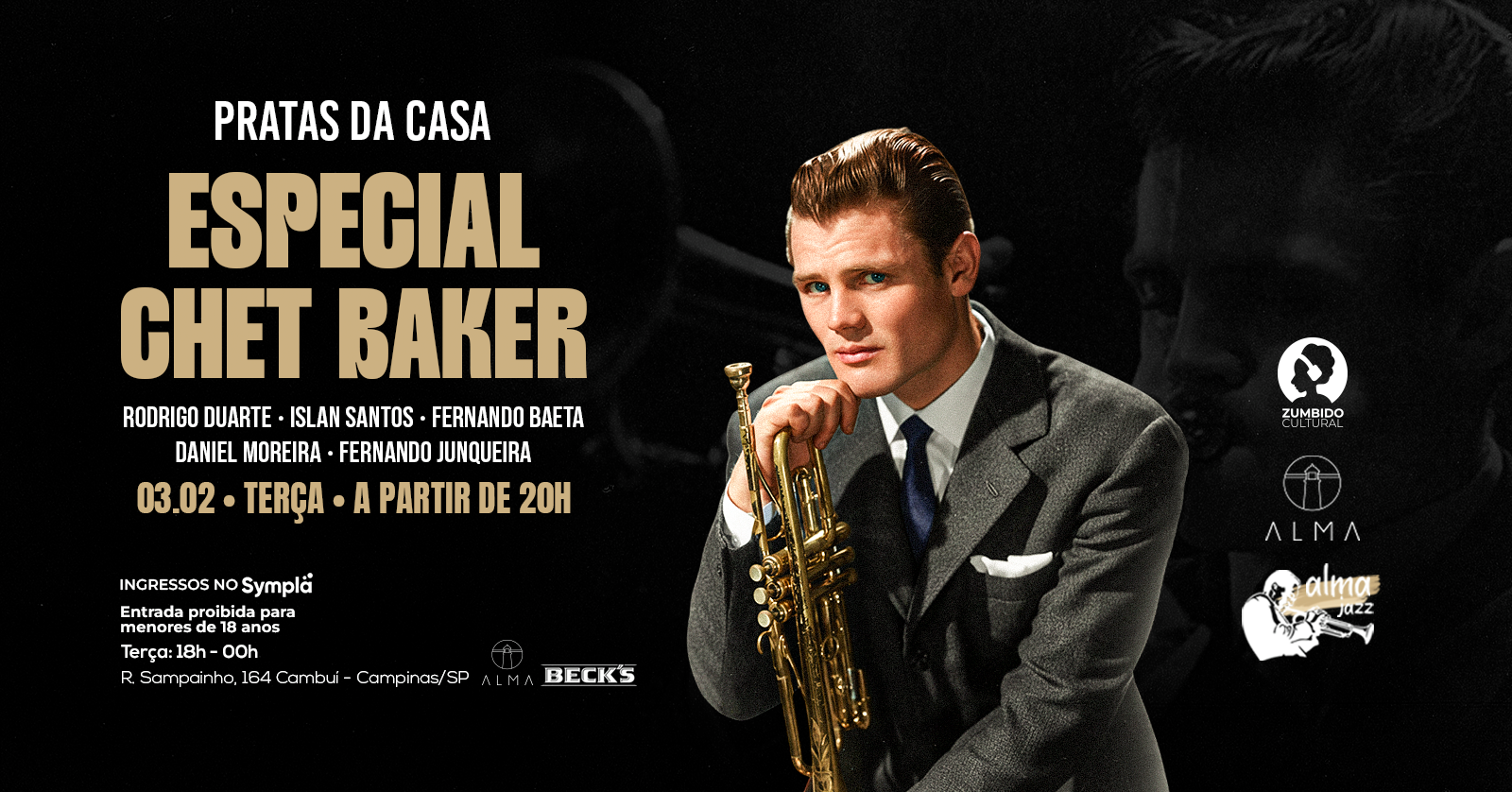 ESPECIAL CHET BAKER NO ALMA CAMPINAS | 03.02 - Campinas, SP