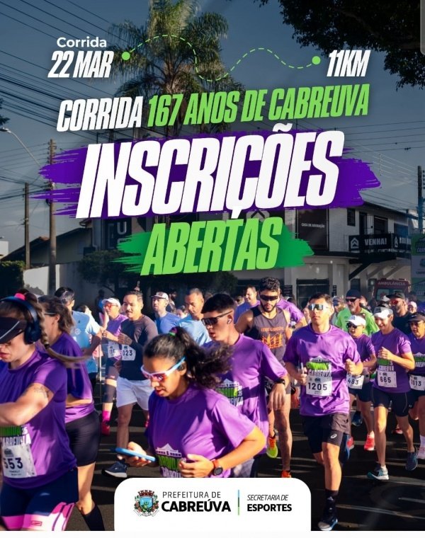 Imagem do evento CORRIDA 167 ANOS DE CABREÚVA