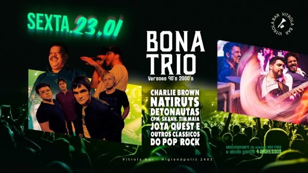 Imagem do evento 90s/2000s - POP/ROCK Nacional - Bonatrio