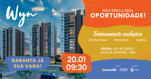 Imagem do evento Treinamento presencial - Wyn Residence (Tabela, Produto e Estratégia)