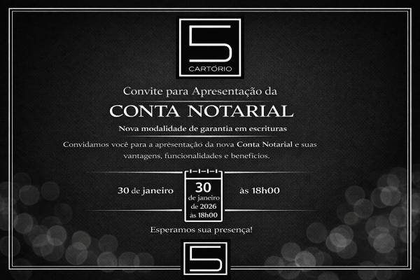Imagem do evento Encontro para apresentação da nova modalidade de garantia em escrituras públicas: Conta Notarial.