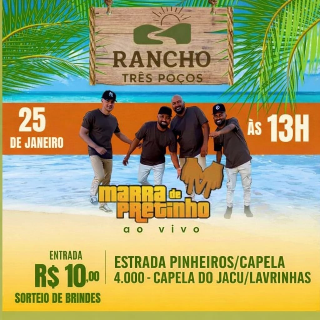 PAGODE NO RANCHO TRÊS POÇOS COM MARRA DE PRETINHO - Lavrinhas, SP