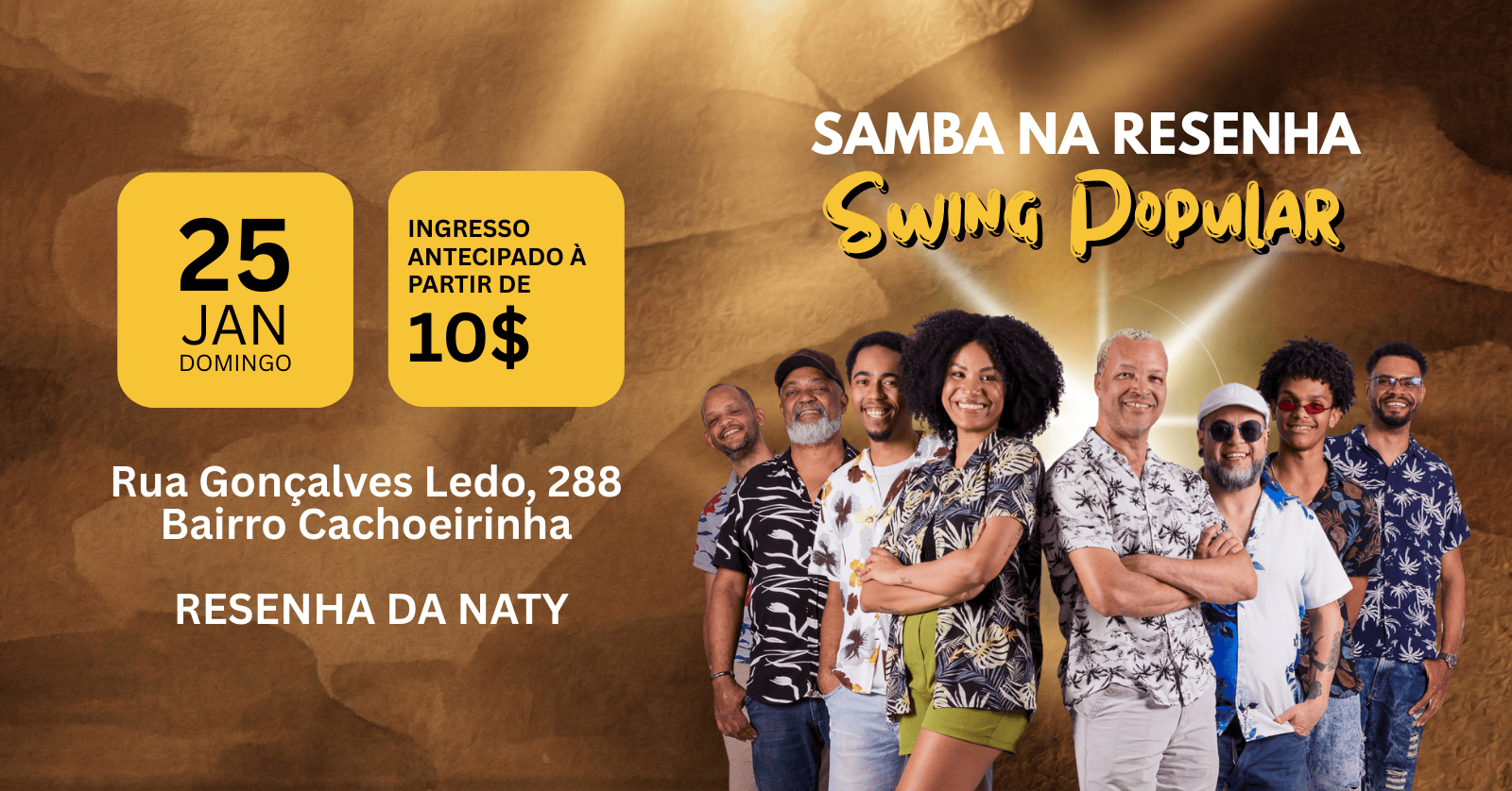 SAMBA NA RESENHA DA NATY |25/01 13:30 - Belo Horizonte, MG