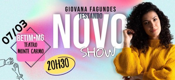 Imagem do evento GIOVANA FAGUNDES - NOVO SHOW - BETIM-MG