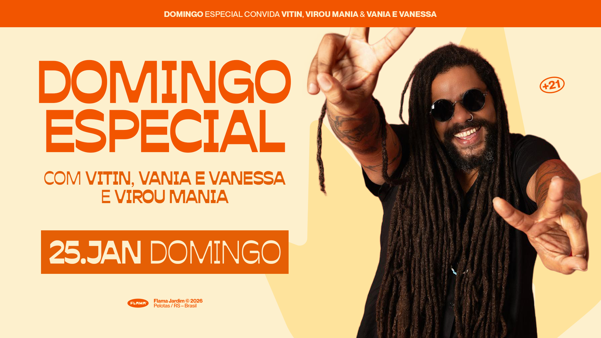 Domingo Especial | VITIN ONZE20 + VIROU MANIA + VÂNIA E VANESSA - Pelotas, RS