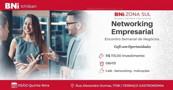 Imagem do evento BNI Zona Sul: Conexões que Abrem Portas para Grandes Negócios